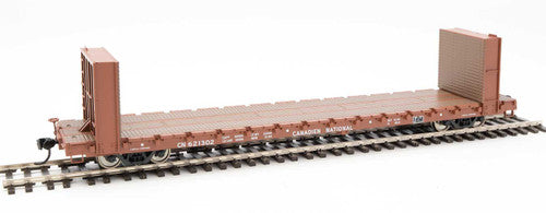 Walthers 910-5833 HO Scale 60-Foot Pullman-Standard Bulkhead Flatcar (48-Foot Interior Length) of Canadian National Railway with Road Number #621302