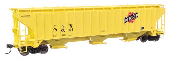 Walthers HO Scale Model Train - 910 - 49033 Trinity 4750 3 - Bay Covered Hopper C&NW Chicago & North Western #178041