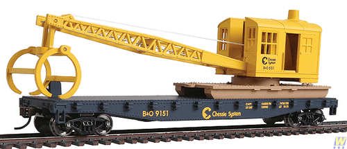 1782 HO Scale Model Train Log Crane WAL-931-1782 for Chessie System and B&O Railroad