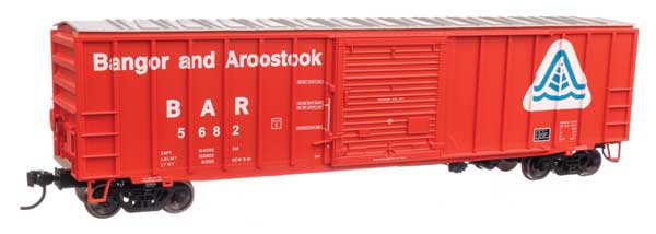HO Scale Walthers 910-1879 50' Red & White ACF Exterior Post Boxcar BAR #5682