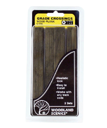 Woodland Scenics 1145 O Scale Model Railroad Wood Grade Crossing Package (2 Units)