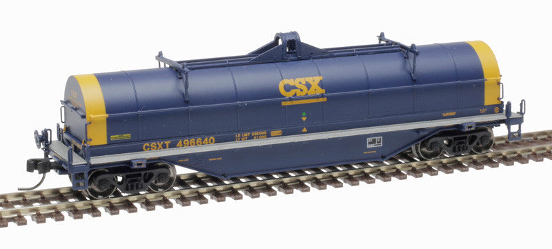 Atlas N Scale 42-Inch Coil Steel Car CSXT - CSX #496625 in Blue and Yellow Colors for Model Railroading