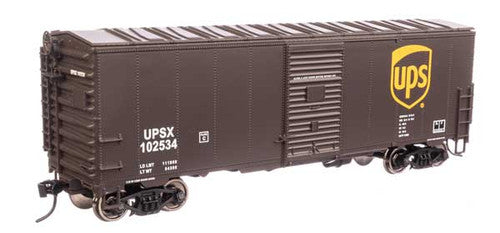 Walthers HO Scale 40' AAR Boxcar Model for United Parcel Service (UPS) #102534 - Ideal for 1960s to 1980s Railroad Operations