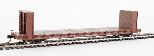 Walthers 910-5804 HO Scale 60-Foot Pullman-Standard Bulkhead Flatcar (48-Foot Interior Length) of Canadian National Railway with Number #621306