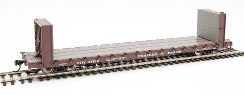 HO Scale Walthers 910 - 5845 60' Pullman - Standard Bulkhead Flatcar PTTX #91913