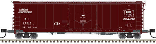 Atlas N Scale 50-Foot General American RBL Plug-Door Boxcar - Rock Island #6513 in Boxcar Red and White Color Scheme