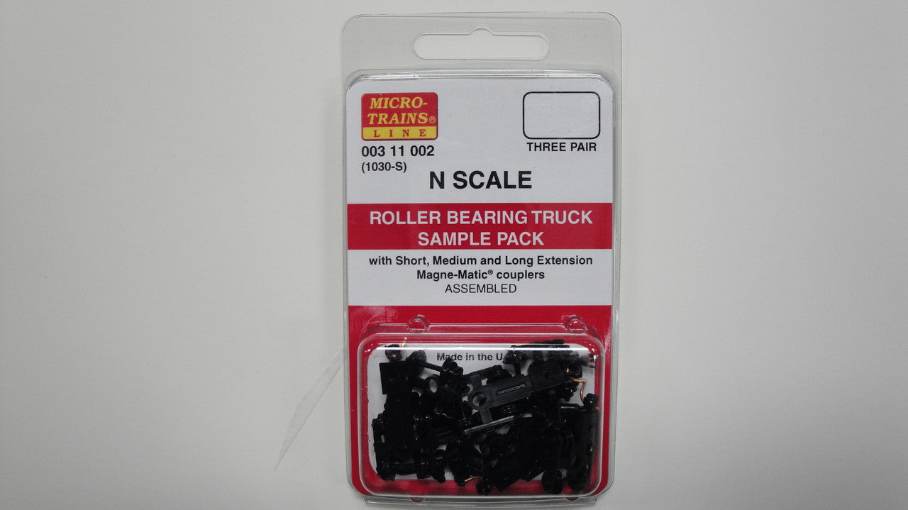 N Scale 00311001 Micro Trains Bettendorf Truck Sample Pack (1000 - S) for Model Trains