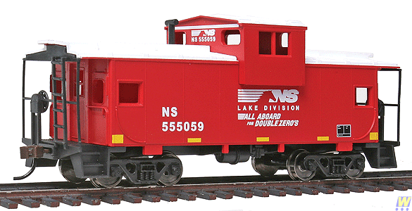HO Scale Norfolk Southern Red & White Wide-Vision Caboose WAL-931-1527