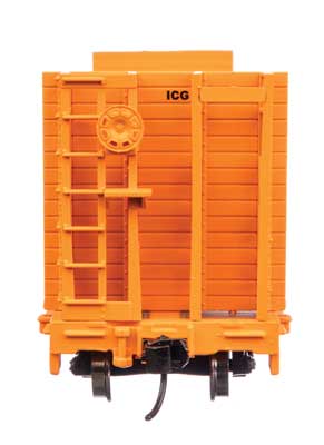 Walthers Mainline HO Scale Model Train 53' General Steel Castings (GSC) Bulkhead Flatcar - Illinois Central Gulf (ICG) #920292, Part Number 910 - 5933