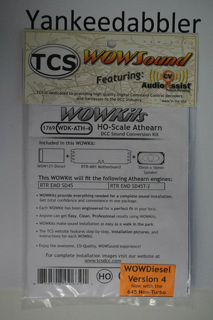 1769 Train Control System for HO Scale - WDK-ATH-4 DCC WOW Sound Conversion Kit, Part Number 745-1769