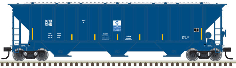 ATLAS N Scale Blue & White David J. Joseph Thrall 4750 Covered Hopper #475586