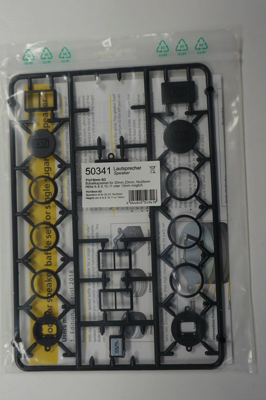 ESU 50341 Single 11x15mm Speaker Set, Modular Soundbox Kit for Multiple Sizes