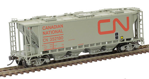 HO Scale Atlas Slab Side Covered Hopper Model - Canadian National (Noodle 6 Hatch Design), Item #352466
