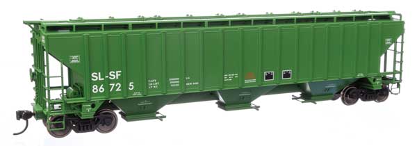 Walthers 910 - 49051 HO Scale Model Train Trinity 4750 3 - Bay Covered Hopper Freight Car of SLSF St. Louis - San Francisco #86725