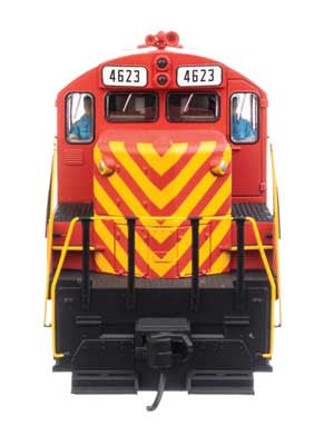 Walthers HO Scale EMD GP9 Phase II US Army #4623 (Red, Yellow) DCC & Sound
