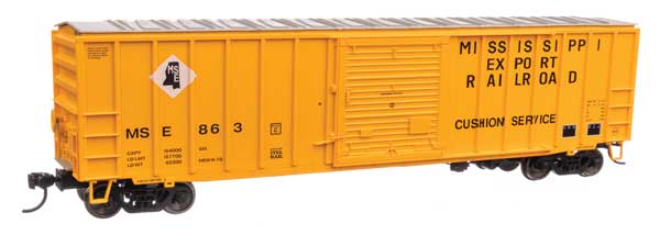 HO Scale Walthers 910-1886 50' ACF Exterior Post Boxcar MSE #863 (Yellow, Black, White)