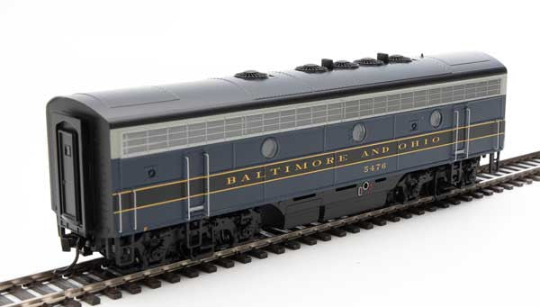 Walthers HO Scale EMD F7 A/B - B&O #4510, #5476 in Blue, Gray, Black - DCC & Sound
