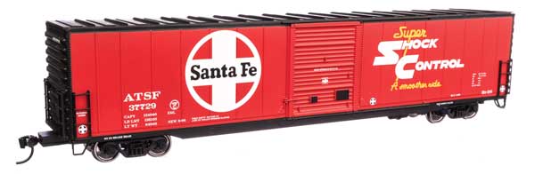 Walthers 910 - 3351 HO Scale 60 - Foot Pullman - Standard Single - Door Auto Parts Boxcar for Atchison, Topeka & Santa Fe Railway #37729