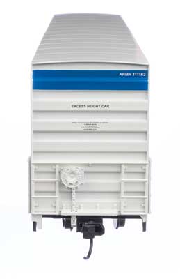 Walthers 910-4132 HO Scale 72-Foot Modern Refrigerator Boxcar for Union Pacific ARMN #111162 with White Color, Prominent Reporting Mark, Shield and Slogan