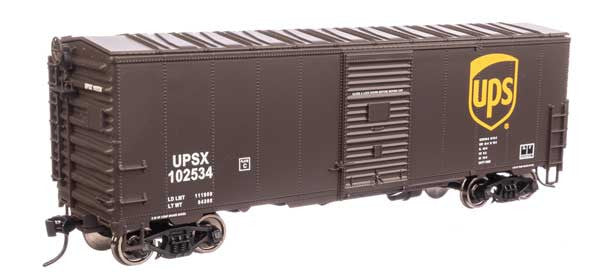 Walthers HO Scale 40' AAR Boxcar Model for United Parcel Service (UPS) #102534 - Ideal for 1960s to 1980s Railroad Operations