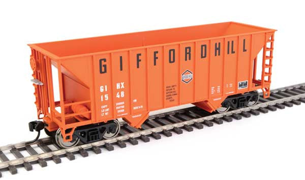 Walthers HO Scale 34-Foot 100-Ton 2-Bay Hopper Model - Gifford Hill GIHX #1548 for Model Railroading