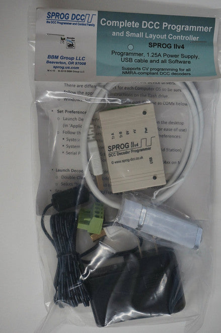 SPROG DCC - SPROGIIV4 Complete DCC Programmer with 1.25 Amp Power for Small Layout Control in All Scales - Yankeeddabbler Part # 67 - SPROGIIV4