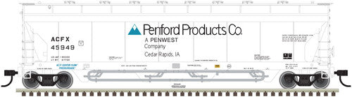 Atlas 20006289 Pressureaide Centerflow Hopper - Penwest #45929 HO Scale (White & Blue)