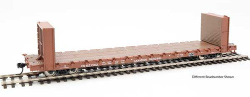 HO Scale Walthers 910-5836 60' Pullman-Standard Bulkhead Flatcar CN #621311