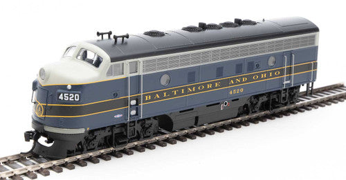 Walthers 19966 EMD F7 A - B&O #4520 (Blue, Gray, Black) HO Scale with DCC & Sound