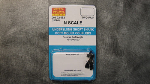 N Scale Kato Underslung Short Shank Body Mount Couplers for SD40 - 2 (2004 - 1) by Micro Trains