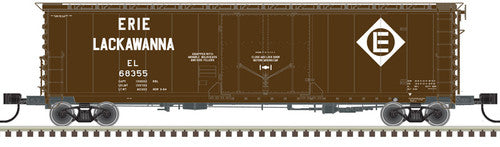 N Scale Atlas 50005693 50-Foot General American RBL Plug-Door Boxcar in Erie Lackawanna #68313 with Boxcar Red and White Colors