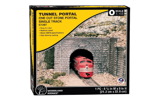 Woodland Scenics 1267 O Scale Cut-Stone Tunnel Portal - Dimensions: 8-3/8 x 9 Inches (21.2 x 22.8cm)