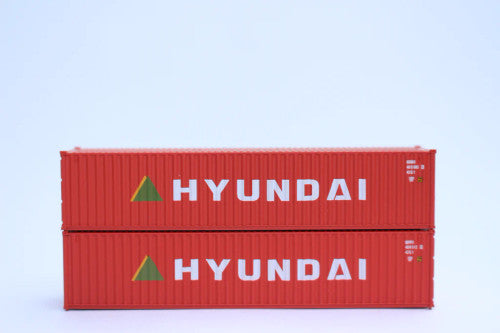 JTC N Scale 40' Hyundai Corrugated Side Steel Container Model 405323