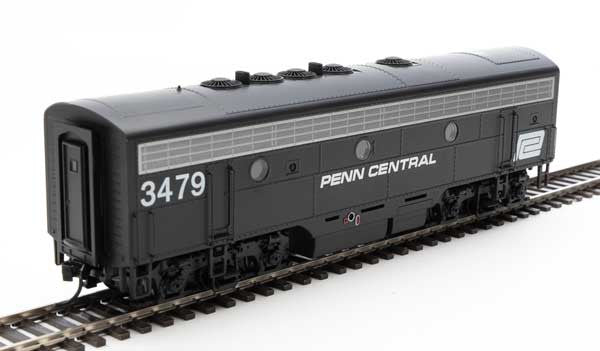 Walthers 19984 EMD F7 A/B PC Penn Central #1675, #3479 Black & White DCC Sound HO Scale
