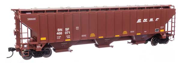 Walthers 910 - 49031 HO Scale Model Train Trinity 4750 Covered Hopper BNSF #468071 for Railway Enthusiasts