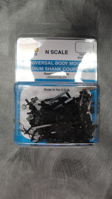 N Scale Universal Body Mount Medium Shank Couplers - Micro Trains 00110003