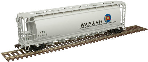 Atlas HO Scale 20005785 ACF Three-Bay Covered Hopper with Wabash Flag Logo #33037 for Model Trains