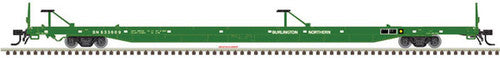 ATLAS HO Scale 89' Flat Car with Mid/End Hitches, BN #635609