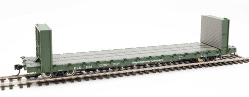 HO Scale Model Train - Walthers 910 - 5853 60 - foot Pullman - Standard Bulkhead Flatcar (48 - foot Interior Length) CLC with Weyerhaeuser #1102