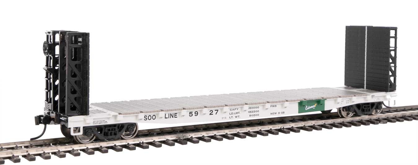HO Scale Walthers Mainline 53' GSC Bulkhead Flatcar Soo Line #5927 910 - 5914