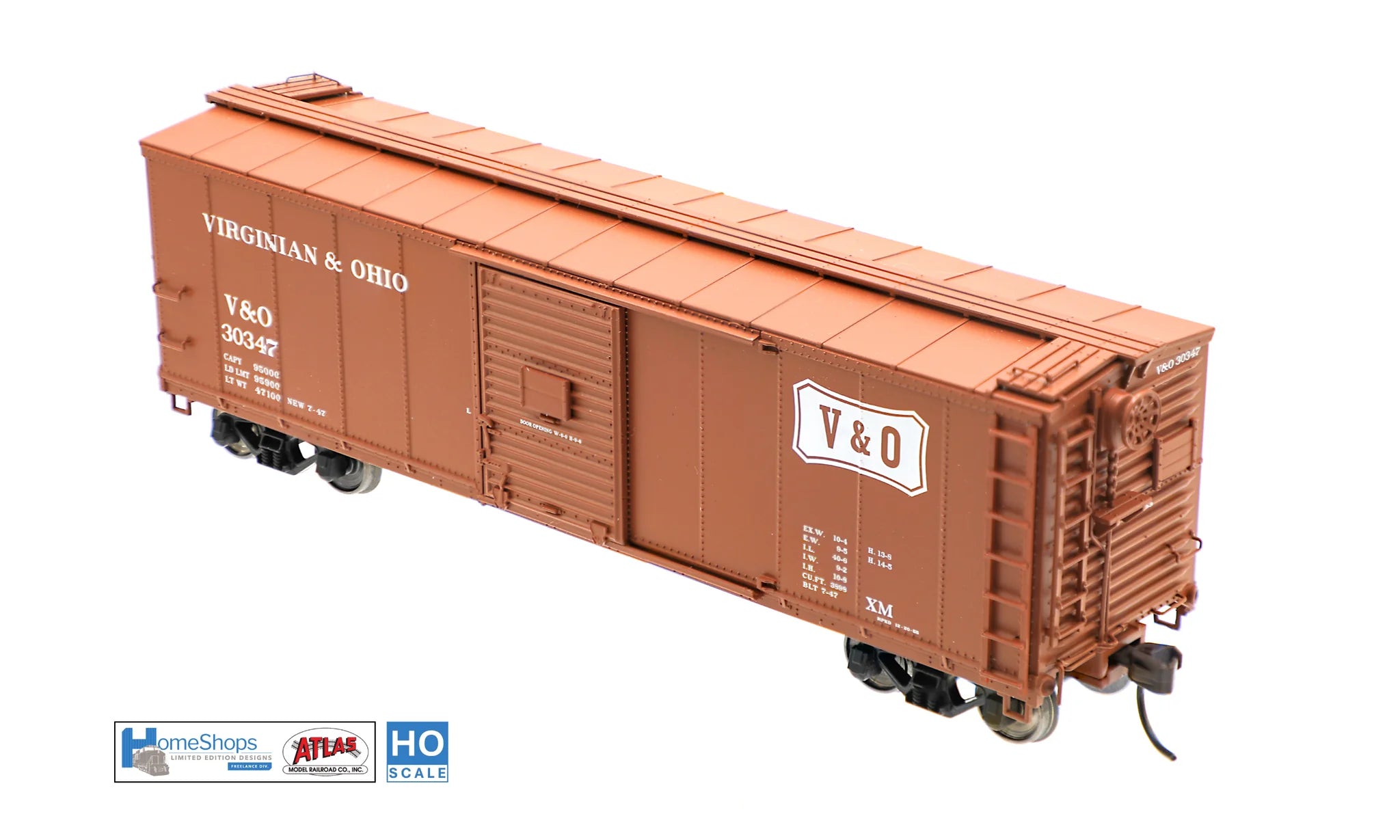 HO Scale Atlas USRA Rebuilt 40' Steel Box Car - Virginia & Ohio #30347