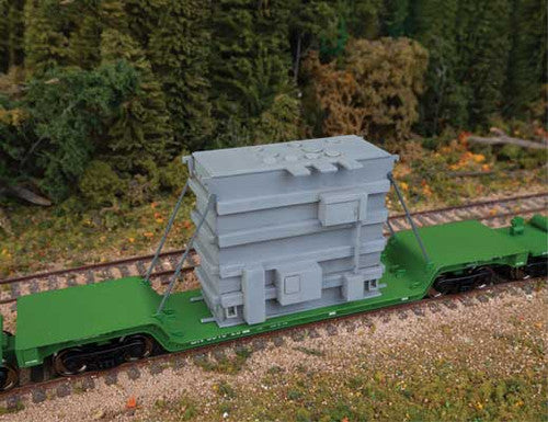 Walthers HO Scale SceneMaster Transformer Load Kit - Specifically Designed to Fit Walthers 81-Foot 8-Axle Depressed Center Flatcars