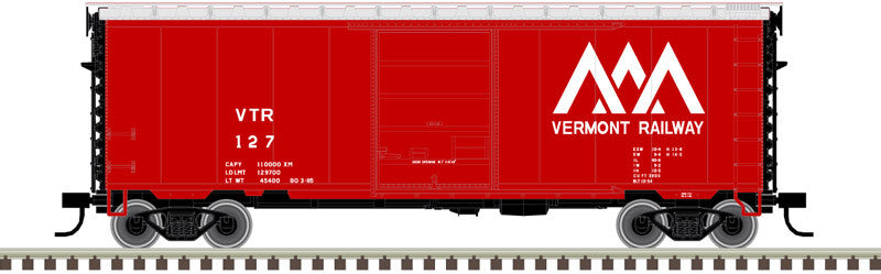 Atlas N Scale 40' PS-1 Boxcar VTR Vermont Railway #133 (Red, White)