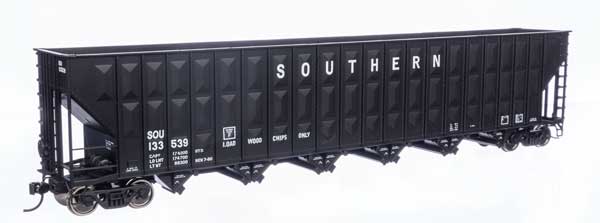 Walthers HO Scale 7000CF Black Wood Chip Hopper SOU Southern #133539