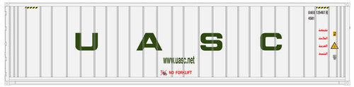ATLAS 50005357 N Scale Model Set of Three 40-Foot Refrigerated Containers from United Arab Shipping Co, Set #1