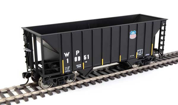 Walthers 910 - 56631 HO Scale 34 - Foot 100 - Ton 2 - Bay Hopper Model for Union Pacific UP WP #10951 Railroad