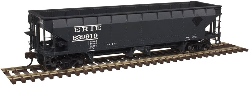 HO Scale Atlas 70-Ton Hart Ballast Cars - 3 Pack Erie Lackawanna Black (Post 1960)