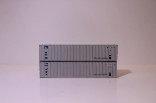 JTC Model Trains N Scale 405606 NYK 40-Foot Standard Height (8 Feet 6 Inches) 3-P-42-P-3 Panel Side Square Corrugations Model Containers for Train Sets
