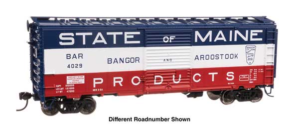 HO Scale Walthers 910-45203 40' ACF Welded Boxcar of Bangor & Aroostook #4361