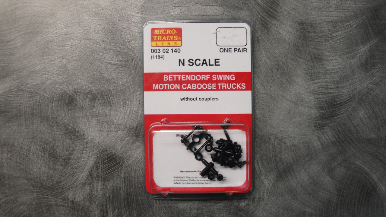 N Scale Micro Trains Bettendorf Swing Motion Caboose Trucks (1184)